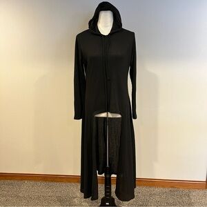 Black Hooded Long‎ Cardigan size extra large